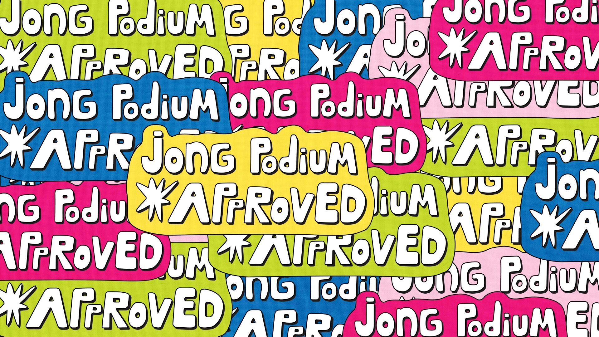 Jong Podium Approved stickers in verschillende kleuren