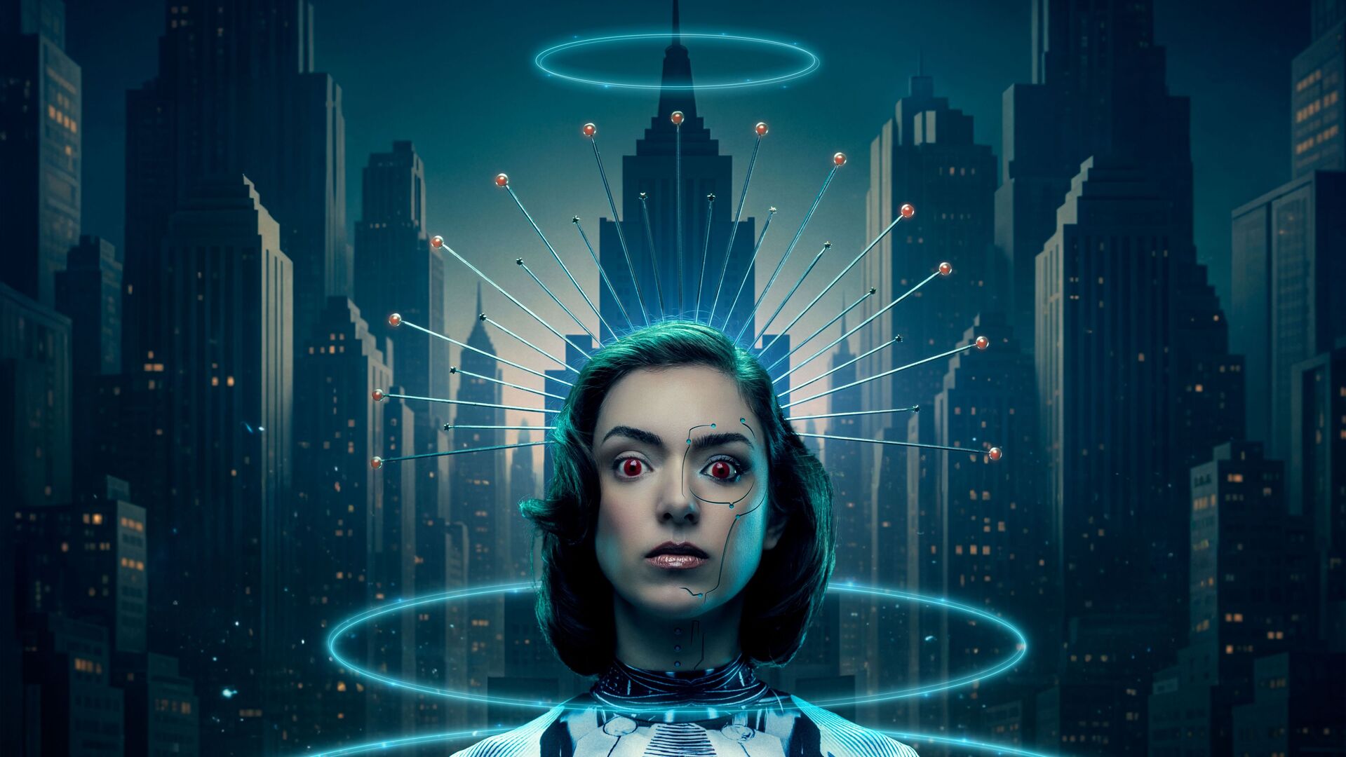 Astronout in science-fiction stijl