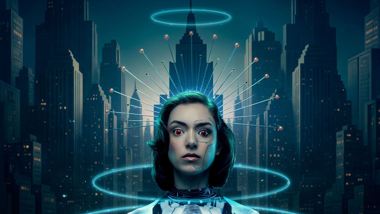Astronout in science-fiction stijl